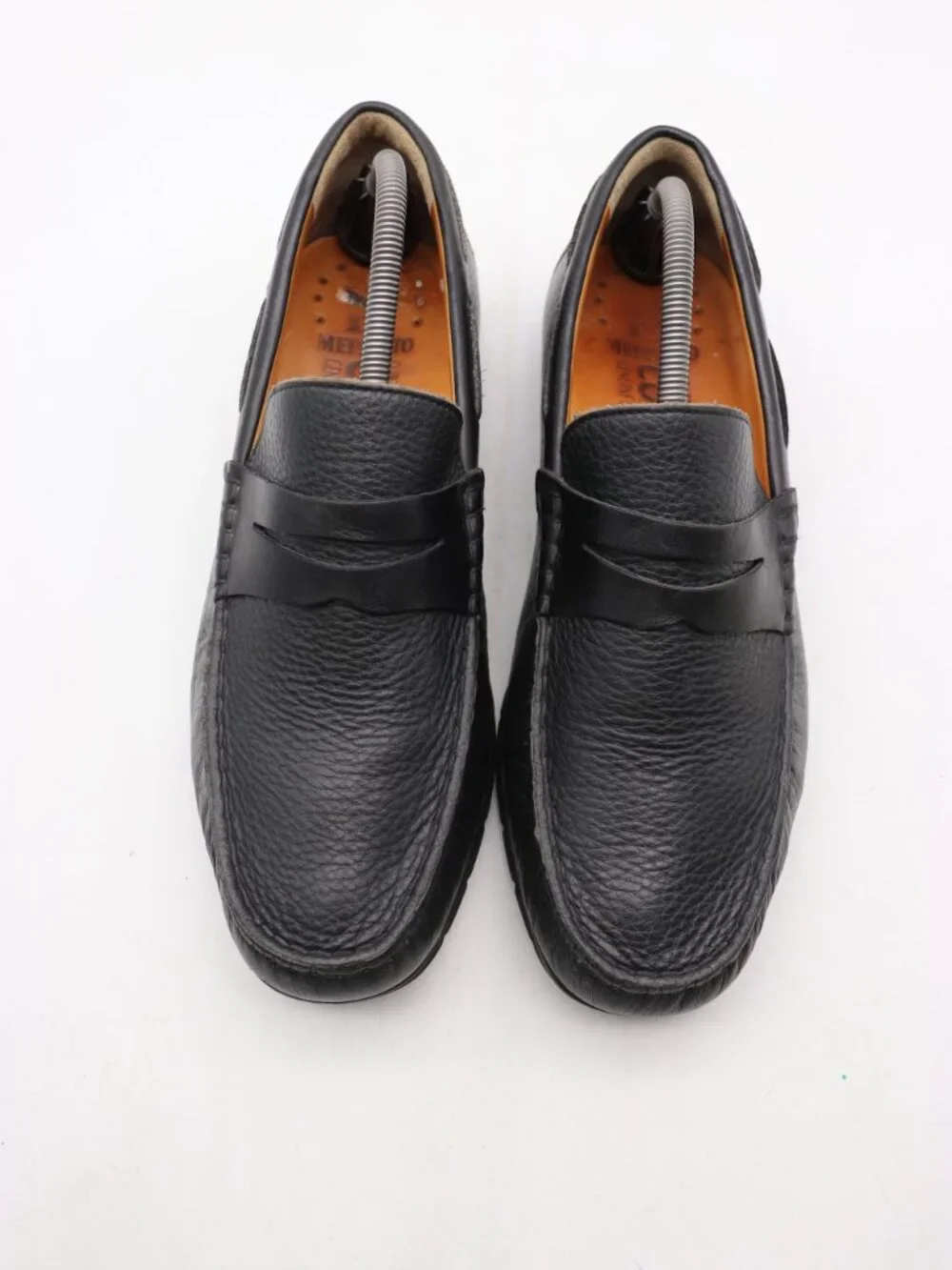 Mephisto Penny Loafers Men's US Size 9.5 Black Leather Slip On Moccasin Shoes